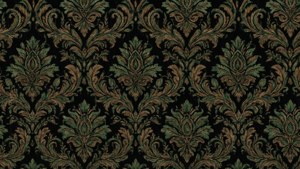 Forest Green Earthy Damask