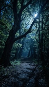 Forest Path Moon
