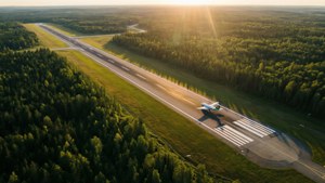 Forest Runway Landing