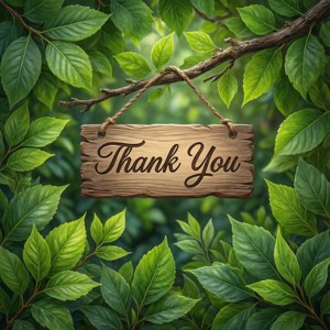 Forest Thank You Sign