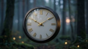 Forest Twilight Analog Clock
