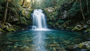 Forest Waterfall Long Exposure