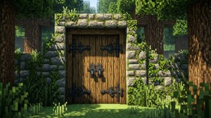 Forest Wooden Door