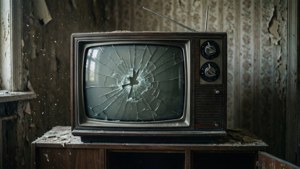Forgotten TV in Abandoned Room