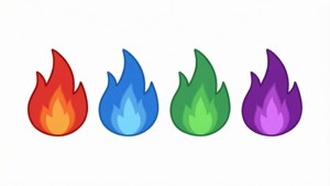 Four Color Flame Icons