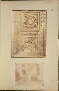 [Four Women outside an Entrance to a Stone Building]