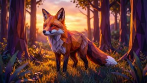 Fox at Sunset