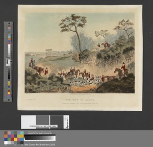 [Fox-hunting] set of four: (4) Fox run to Earth / View of Popes Pit, Near Walton Heath