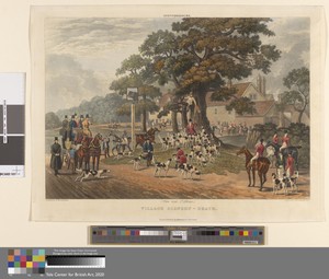 [Fox-hunting] set of four: Hertfordshire. 4. (View near St. Albans) / Village Scenery - Death