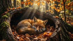 Fox in Autumn Hollow