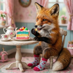 Fox Tea Party Cake