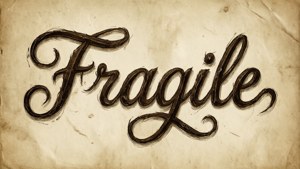 Fragile Typography Vintage