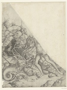 Fragment met Hercules verslaat de Hydra van Lerna