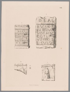 Fragmenten van vier altaren, waaronder twee Nehalennia-altaren, pl. XVIII