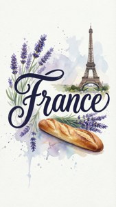 France Typography Art