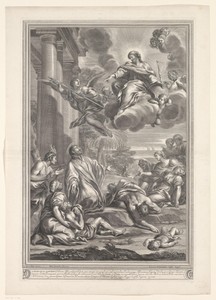 Franciscus Xaverius tussen mensen die lijden aan de pest