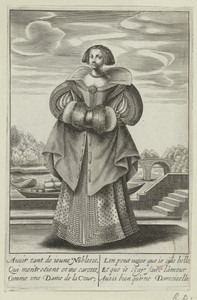 Franse hofdame aan een kade