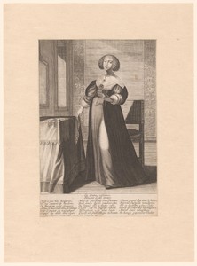 Franse hofdame die het edict van 1633 navolgt