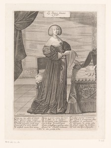 Franse hofdame die het edict van 1633 navolgt