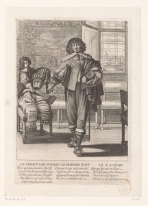 Franse hoveling die het Edict van 1633 navolgt