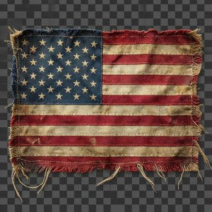 Frayed Flag Closeup