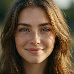 Freckled Beauty Close-Up