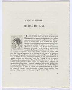 Frédéric Mistral: Mémoires et Recits by Frédéric Mistral: bust of woman in profile (page 9)