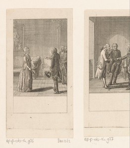 Frederik II met Karschin in gesprek over haar dochter