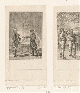 Frederik II verdrietig over de dood van prins Heinrich