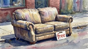 Free Couch Watercolor