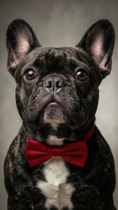 Frenchie in Bow Tie