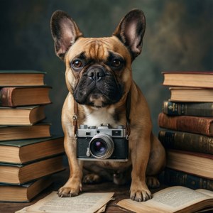 Frenchie with Camera
