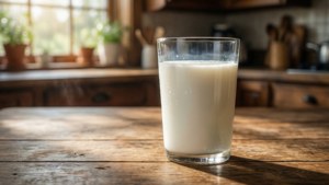 Fresh Milk on Wood