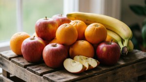 Fresh Whole Fruits on Crate