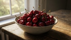 Freshly Picked Cherries