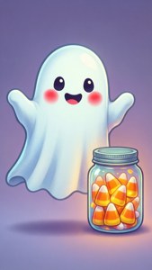 Friendly Ghost with Candy