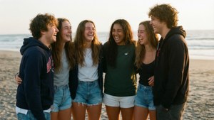 Friends Beach Laugh