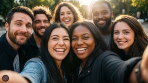 Friends Selfie Moment
