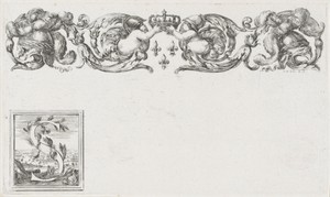 Fries met gehelmde putti en letter S