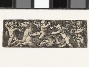 Fries met vier putti en een zeepaard