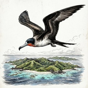 Frigatebird Line Art