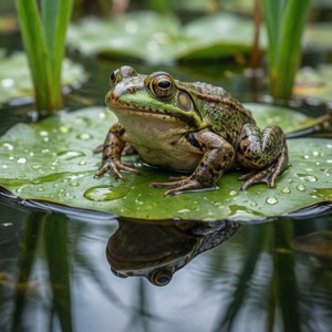 Frog on Lily Pad