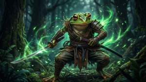 Frog's Glowing Blade
