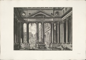 Frontispice met monumentale Romeinse haven