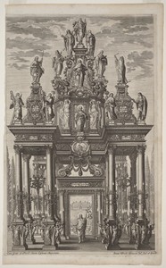 Frontispiece with Triumphal Arch with Christ and the Apostles