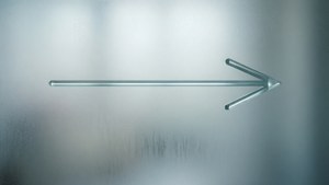 Frosted Glass Arrow