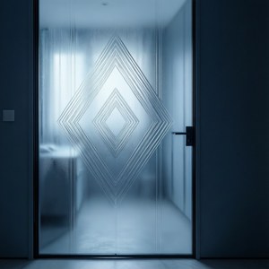 Frosted Glass Door