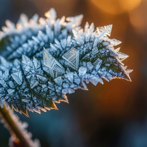Frosted Leaf Macro