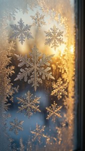Frosted Window Snowflakes