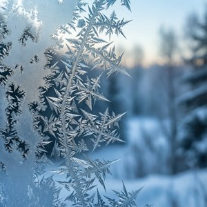 Frosted Window View